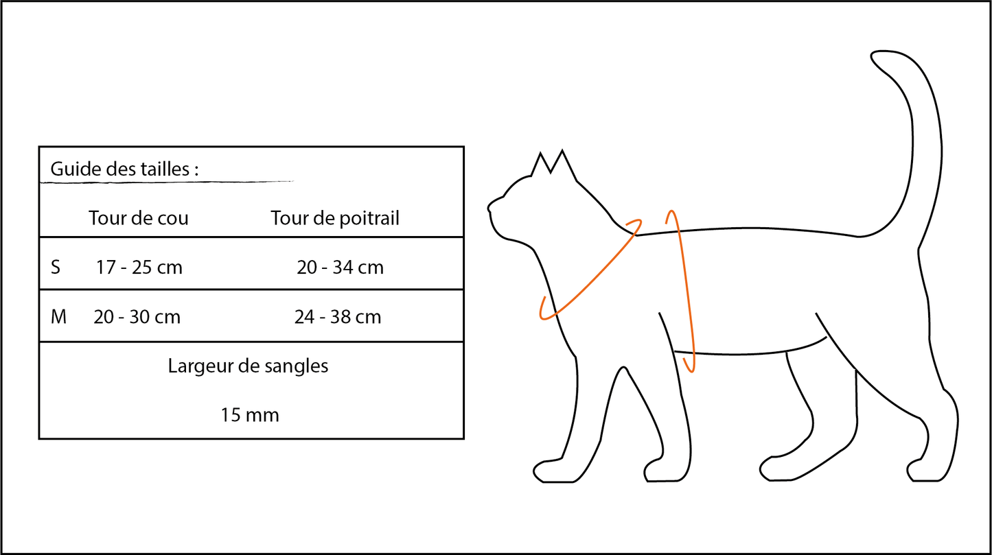 Harnais léger chat - Ginkgo