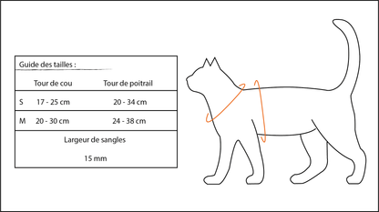 Harnais léger chat - Ginkgo